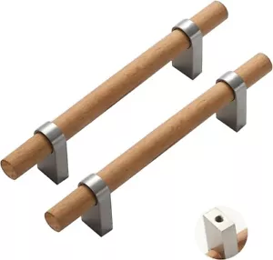 4 pack 6 inch Natural Wood alturn cabinet door handle Drawer Pulls Handles -1M - Picture 1 of 2