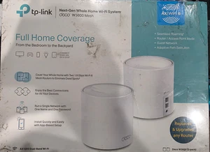 TP-LINK DECO W3600 2 PACK WI-FI 6 SYSTEM AX1800 MESH WIFI ROUTER - Bild 1 von 2