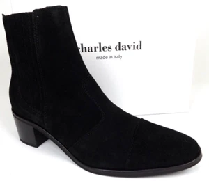 Charles David Holland Ankle Boots Women's US Size 9.5 M, Black Suede NEW, 21446 - Picture 1 of 12