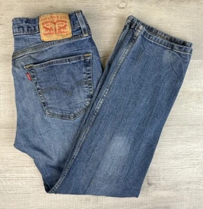 Levi’s 514 Jeans Faded Stained Blue Denim Pants Mens Size 32X30 (Actual 31X28) - Picture 1 of 24