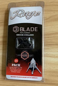Rage Kore 3-Blade Broadhead Replacement Shock Collars-Pack of 15 - Picture 1 of 2