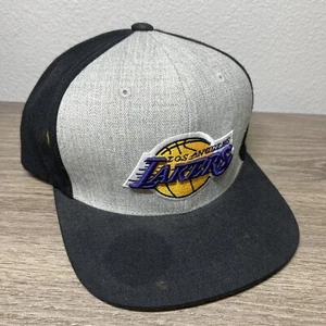 Los Angeles Lakers NBA Gray And Black Hardwood Classic SnapBack Hat - Picture 1 of 7