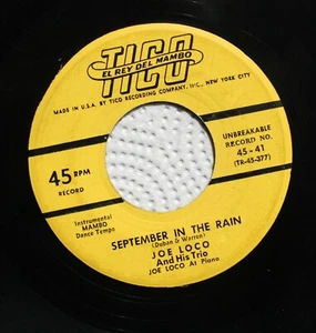 JOE LOCO & His Trio Latin 45rpm September In the Rain b/w Lover HEAR - Bild 1 von 2