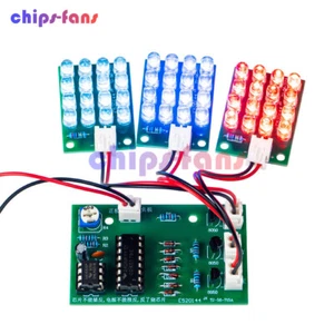 CD4017 + NE555 Flash Light Fai da Te Kit Elettronico LED Progetto Apprendimento Saldatura - Foto 1 di 13
