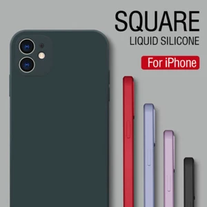 Für iPhone 15 14 Pro Max 13 12 11 XS XR 8 Flüssig Silikon Case Hülle Stoßfest - Bild 1 von 40