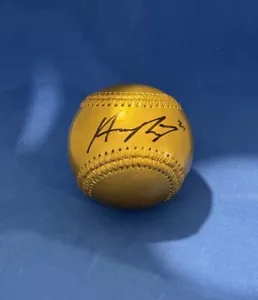 AUSTIN RILEY FIRMATO ATLANTA BRAVES CROMO ORO MAJOR LEAGUE PALLA BASE BECKETT 3 - Foto 1 di 2