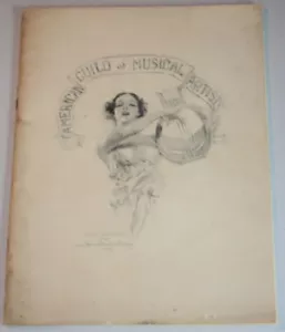 AMERICAN GUILD OF MUSICAL ARTISTS 1937 Benefit Concert Program - CHRISTY cover - Picture 1 of 1