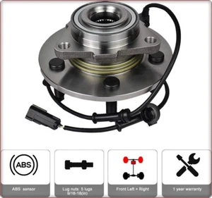 RADNABE MIT RADLAGER VORNE FÜR DODGE RAM 1500 2002 - 2009 2WD 4WD MIT ABS - Bild 1 von 6