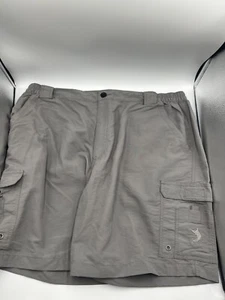 Reel Legends Mens Gray Cargo Shorts Size 2XL 7" Inseam - Picture 1 of 7