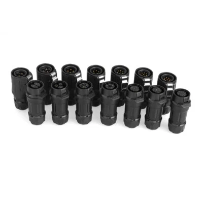 PBT Plastic M16 2 3 5Pin Wire Adapter Waterproof Solder Electric Cable Connector - Image 1 of 4