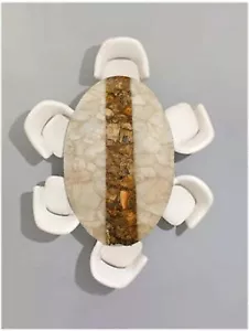 72" x 36" White Agate With Petrified Wood Table Top Home Decor Accent - Picture 1 of 4