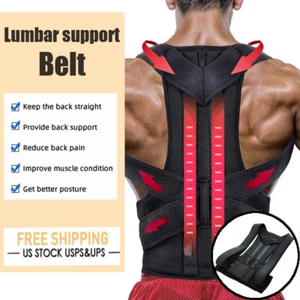 Postura Scoliosi Lombare Superiore Inferiore Adulto Uomo Donna Supporta Corretto Neoprene - Foto 1 di 26