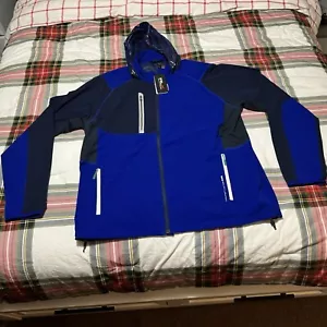 Chaqueta de golf RLX Ralph Lauren cremallera completa con capucha ventilada azul marino para hombre talla XXL nueva - Imagen 1 de 8