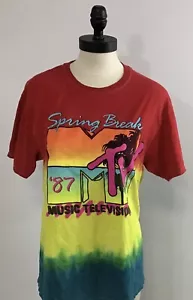 Mens or Womans Vintage look Tye Dye Spring break 87 Tee Size Medium - Picture 1 of 3