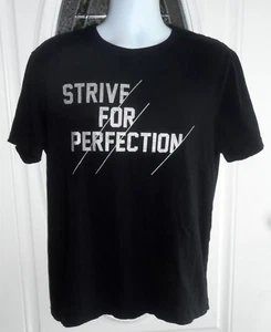 Xersion T Shirt Men's Large Black Graphics S/S "Strive For Perfection" EUC - Picture 1 of 1