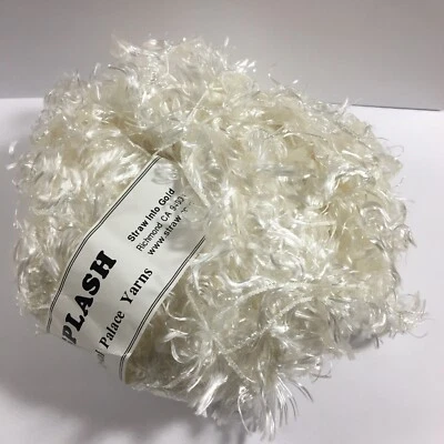 Crystal Palace Yarns Splash Eyelash Yarn 100gr 85yds White - Image 1 of 4