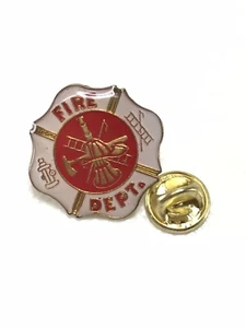 Fire Dept Department 1" Vintage Lapel Pin Pinback Buttons - Picture 1 of 3
