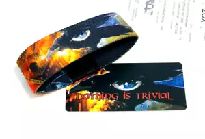 ZOX **NOTHING IS TRIVIAL** Silver Strap Med NIP Wristband w/Card - Picture 1 of 3