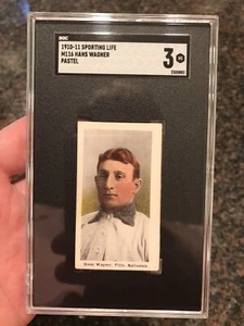 1910 / 1911 M116 Sporting Life Honus Wagner pastel SGC 3 VG POP 3 Only 5 Higher