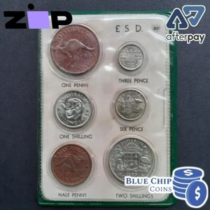 1966 UNC BP SOUVENIR GREEN WALLET PRE-DECIMAL 6 COINS SET - Bild 1 von 2