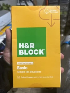 H&R Block 2022 Tax Software - Basic Simple Tax Situations PC/MAC ~ SEALED BOX - Picture 1 of 2