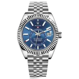 Rolex 326934-0004 Sky-Dweller Blue Dial Jubilee Watch with Stickers - Picture 1 of 7