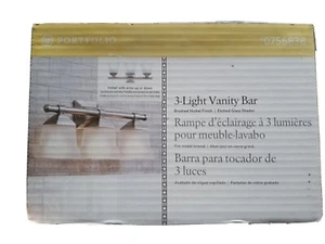 Portfolio 3-Light Nickel Modern/Contemporary Vanity Light - Picture 1 of 1