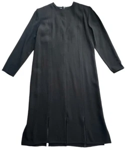 Vestido Hino Masculino para mujer talla 8 negro lana cuello redondo cambio lavado dobladillo vintage - Imagen 1 de 11