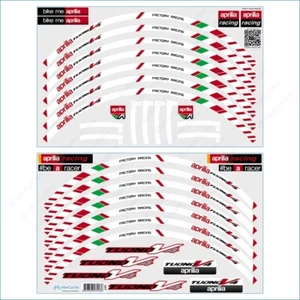 aprilia Tuono V4 Stickers Motorcycle Kit Laminated Wheel Rim Decals Stripes  - Foto 1 di 2