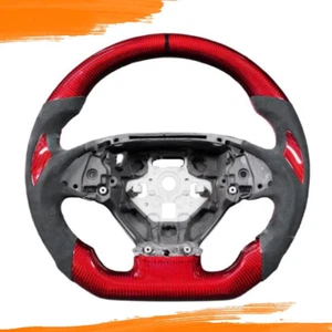 Real Alcantara Leather Carbon Fiber Steering Wheel For 2014-2019 Corvette C7 Z06 - Picture 1 of 6