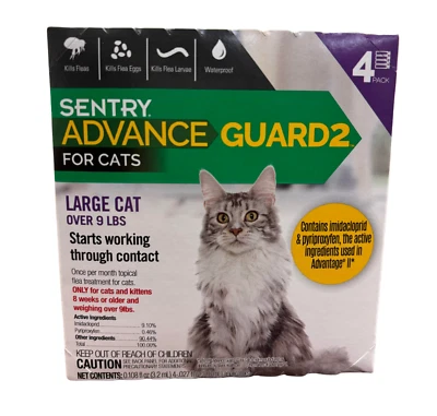 Sentry Advance Guard2 gatos grandes de más de 9 libras. Pack de 4  Foto 1 de 2