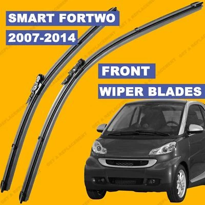 Pinch-Tab Front set Wiper Blades For Smart Fortwo 2007-2014 57 58 59 till 64 reg - Image 1 of 4