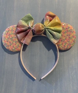 Disney Inspired Rainbow Candy Minnie Mouse Ears Headband - Picture 1 of 7