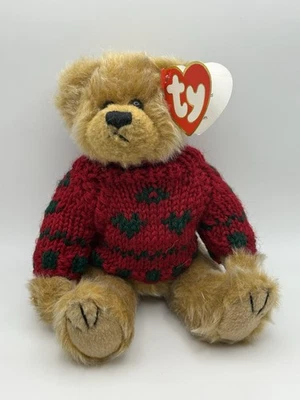 Ty 1993 Attic Treasures Bearkhardt El Oso Peluche Rojo Suéter Juguete de Peluche Articulado Foto 1 de 4