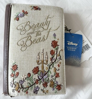 LEER Disney Danielle Nicole La Bella y la Bestia Libro Bolso sin asas Cartera Bolso de hombro Foto 1 de 4