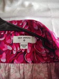 Women's Mum Floral Scallop Edge Wrap Mini Skirt w/ Pockets - Kika Vargas 28W/30W - Picture 1 of 9