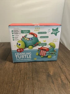 6 in 1 Krabbeltelefon Schildkröte, frühpädagogisches Entwicklungsspielzeug 18+ Monate Neu - Bild 1 von 8