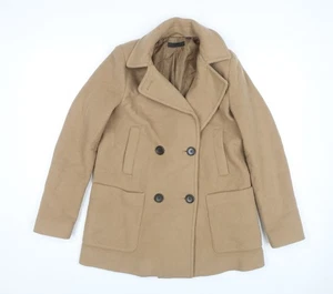 Uniqlo Men's Beige Pea Coat, Size S, Mid-Length, Lined - Picture 1 of 12