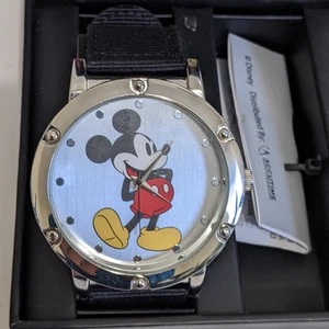 Reloj His Mickey MK1516 NUEVO EN CAJA Accutime Corp correa de lona para hombre - Imagen 1 de 10