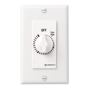 Intermatic FD2HW 2-Hour Spring-Loaded Automatic Shut-Off Wall Timer for Fans - Picture 1 of 1
