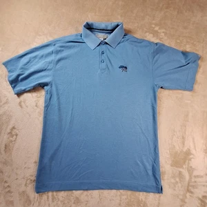 Cutter Buck Polo Shirt Mens Large Blue Torrey Pines Club Breathable Quick Dry - Picture 1 of 9