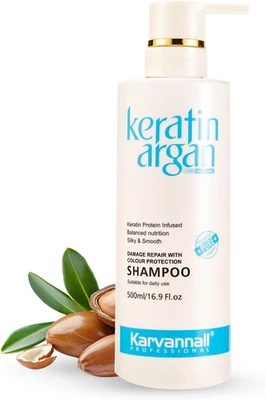 Professional Keratin Shampoo with Argan Oil 16.9Oz – Damaged Hair Shampoo, Da... - image 1 of 4
