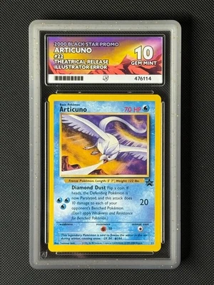 ACE 10 Articuno 22 Black Star Promo Pokémon Card WOTC Promo GEM MINT - Image 1 of 4