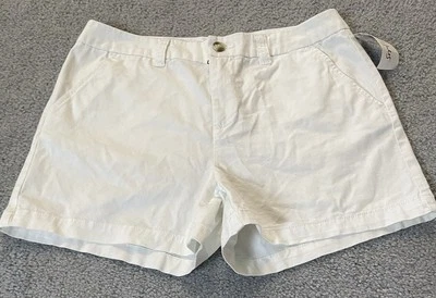 Maison Jules Chino 短裤女式 6 码白色 4 英寸内缝海滩海岸现代 — 第 1/4 张图片