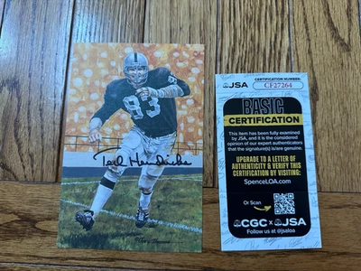 Ted Hendricks NFL Goal Line Art Card- GLAC- Signed HOF Oakland Raiders - Image 1 of 2