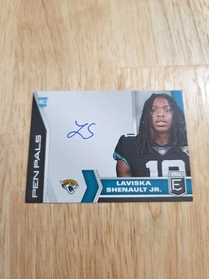 2020 Donruss Elite LAVISKA SHENAULT JR Pen Pals Autograph Rookie Blue Ink Auto - Image 1 of 4