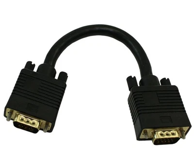 6inch Premium VGA Male/Male Triple-Shielded Cable Gold Plated - Image 1 of 2