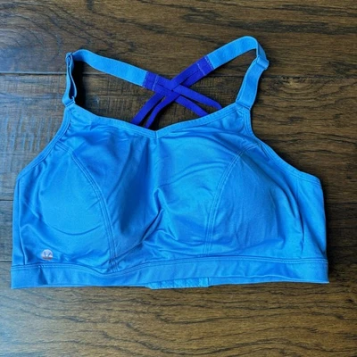 LIVI by Lane Bryant Racerback Padded Bra Blue Sz 42D - Imagem 1 de 4