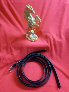 *** BLACK PVC ADULT STIRRUP LEATHERS - ST / ST BUCKLES - 58 1/2" LONG VGC *** - Picture 1 of 19