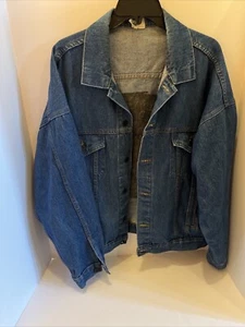 United States Marine Corps Denim Tyca Embossed Jean Jacket Size XL USA Made - Picture 1 of 3